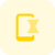 Timer function on smartphone like sand timer logotype icon