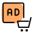 Buy ads online on an online portal icon