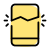 Mobile phone broken logotype isolated on white background icon