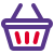 Shopping basket of different size for purchasing items icon