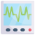 Cardiogram on screen icon