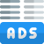 Ads at bottom line in various article published online icon