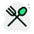 Spoon and fork crossed as a layout in a hotel restaurant icon