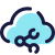 Simbolo di condivisione del cloud icon