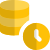 Database in process with delay times and queue icon