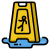 caution slippery icon