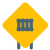 Railroad crossing warning to prevent accident sign board icon