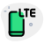 Advance LTE generation cellular connectivity network facility on phone icon