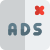 Remove ads with a crossed tick mark icon