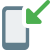 Mobile incoming call logotype with arrow sign icon