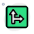 Right intersection lane indication for traffic sign icon