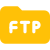 FTP file transfer folder isolated on a white background icon