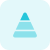 Pyramid graph isolated on a white background icon