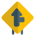 Intersect road from right towards front lane road signal icon