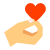Рука держит сердце icon