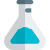 Conical shaped erlenmeyer with label stick to the bottle icon