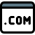 Dot com domain for sale under landing page template icon