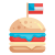 esterno-burger-independence-day-wanicon-flat-wanicon icon