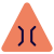 Triangular shape signboard with a narrow bridge lane icon