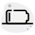 Low battery power level indication isolated on a white background icon