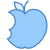 Pomme croquée icon