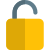 Unlock security lock with permission granted to access icon