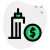 Profit making office with the dollar sign icon
