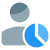 Chart graph for a visualization and statics of global social media profile index icon