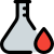 Flask for testing blood serum and other components present icon