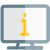 Flight information displayed on a monitor icon