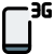 Cell phone with third generation network connectivity icon