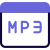 Music library of mp3 collection on web portal icon