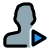 Single user sharing the multimedia on a web messenger icon