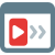 Media player with fast forward option layout icon