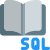 SQL programming and guide book isolates on white background icon