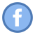 Facebook rodeado de círculo icon