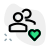 Favorite team to work on with a heart logotype icon