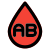 Donating the AB group blood to the patients icon