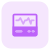 EKG or ECG machine with wave monitor layout icon