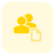 Multiple user sharing a single file on an online server icon
