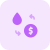 Blood bank in exchange of money isolated on a white background icon