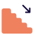 Downstairs with downward direction arrows for navigation icon