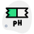 PS testing paper acid and basic chemical analysis icon
