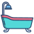 Dusche und Badewanne icon