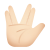 Vulcan Salute Light Skin Tone icon