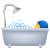 Person, die ein Bad nimmt icon