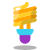 Bombilla espiral icon