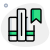 Bookmarking the series of book isolated on a white background icon