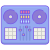 外部 DJ ミキサー EDM フラットアイコン リニア カラー フラット アイコン icon