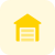 Closed private storage in-house garage layout unit icon